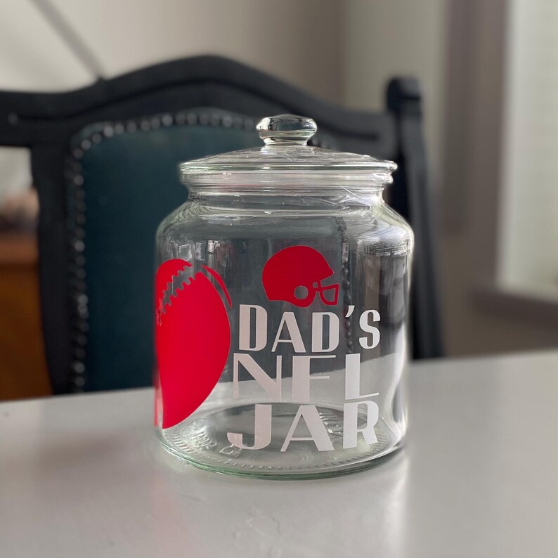 Personalised snack jar, NFL gifts, Patriots gifts for men, American football gift, NFL gift idea, stocking fillers men, Christmas gift for image 6