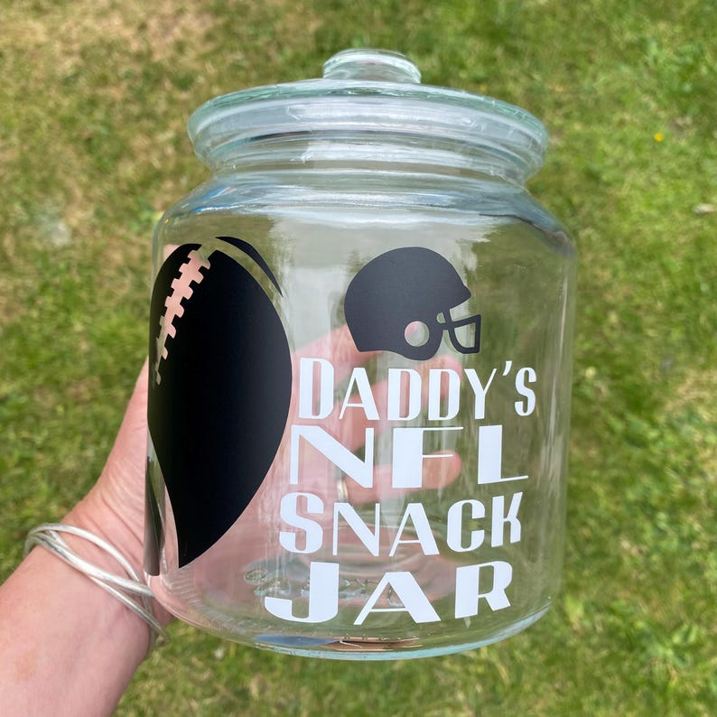 Personalised snack jar, NFL gifts, American football gift, NFL gift idea, personalised Christmas gift, stocking filler teens, Christmas gift image 15