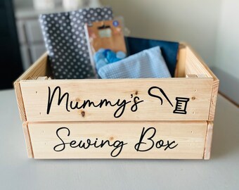 Sewing box personalised sewing gift for women sewing storage embroidery thread box for sewing gift for mum birthday present for friend