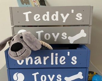 Personalised Dog Toy Box, custom crate, personalised crate, Christmas gift for dog owner, dog toybox, Christmas gifts for dogs, dog mum gift