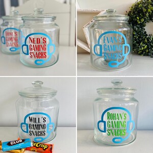 Gaming Snack Jar, Gaming Snacks, Personalised Snack Jar, Kids Snack Jar, Gift For Gamer, birthday gift for teenage boy, teenage boy gifts image 5