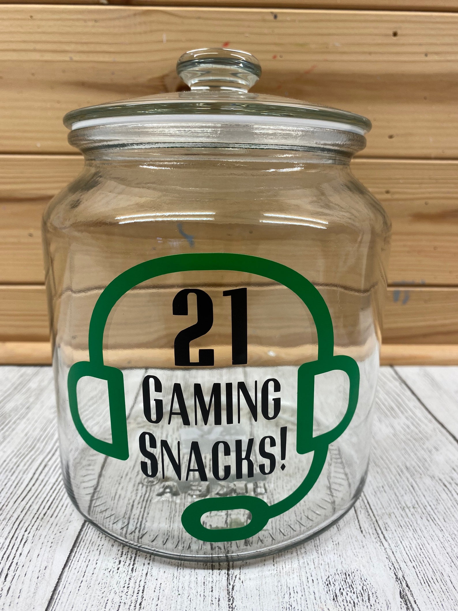 Gaming Snack Jar Gaming Snacks Personalised Snack Jar Kids Etsy