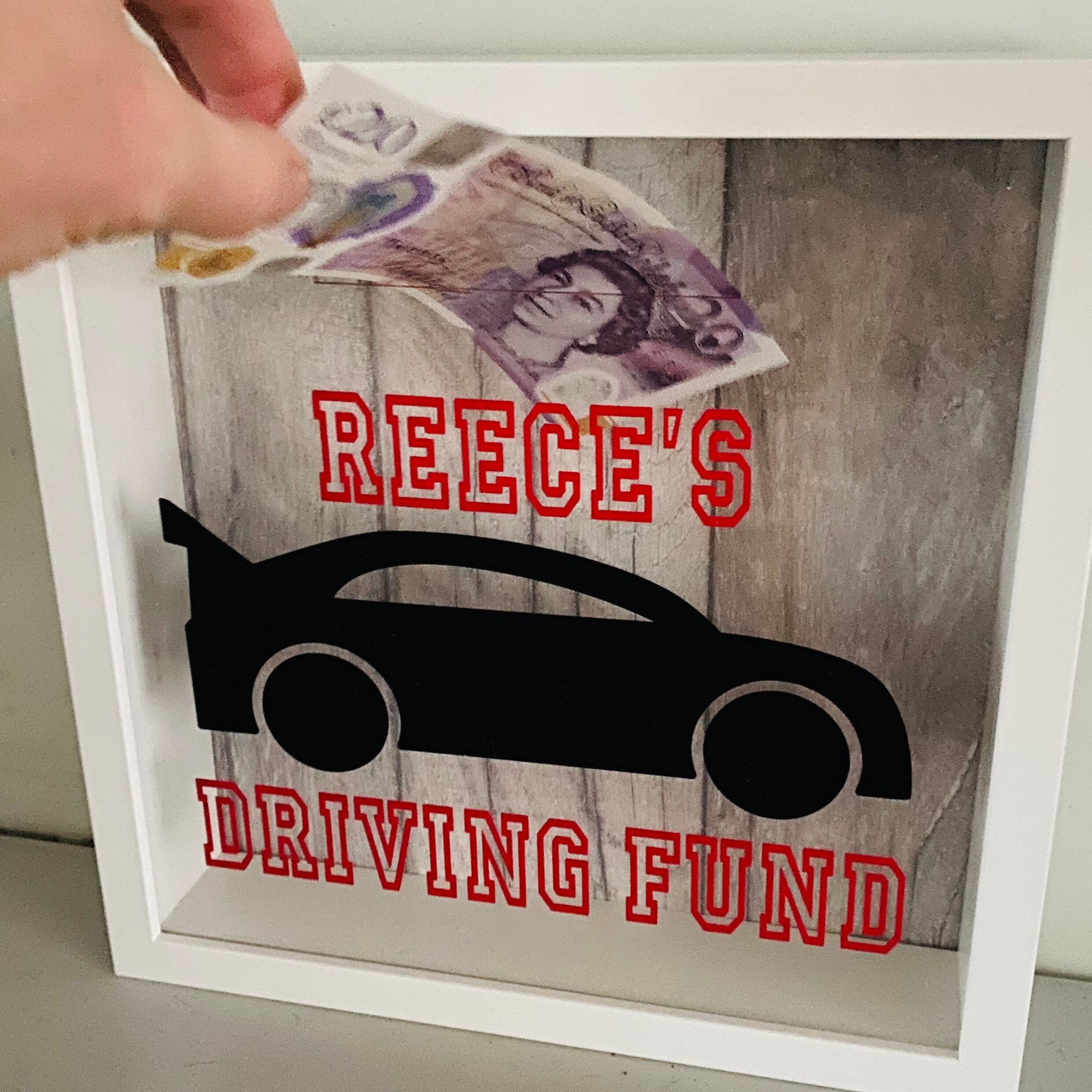 Personalised Money Box Frame Savings Frame Car Savings Etsy UK