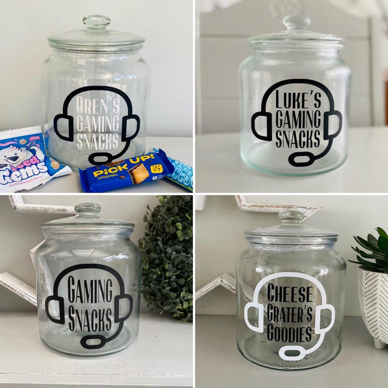 Gaming Snack Jar, Gaming Snacks, Personalised Snack Jar, Kids Snack Jar, Gift For Gamer, birthday gift for teenage boy, teenage boy gifts image 11