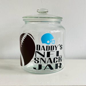 Jar personalised, football jars, NFL gifts, American football gift, birthday gift for dad from kids, NY Jets gifts, father's day gift from