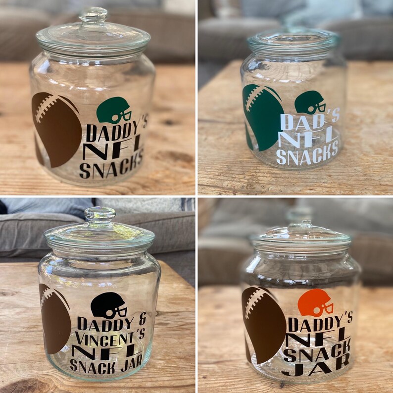 Personalised snack jar, NFL gifts, Patriots gifts for men, American football gift, NFL gift idea, stocking fillers men, Christmas gift for image 10