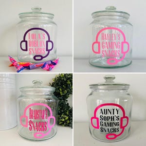 Gaming Snack Jar, Gaming Snacks, Personalised Snack Jar, Kids Snack Jar, Gift For Gamer, birthday gift for teenage boy, teenage boy gifts image 15