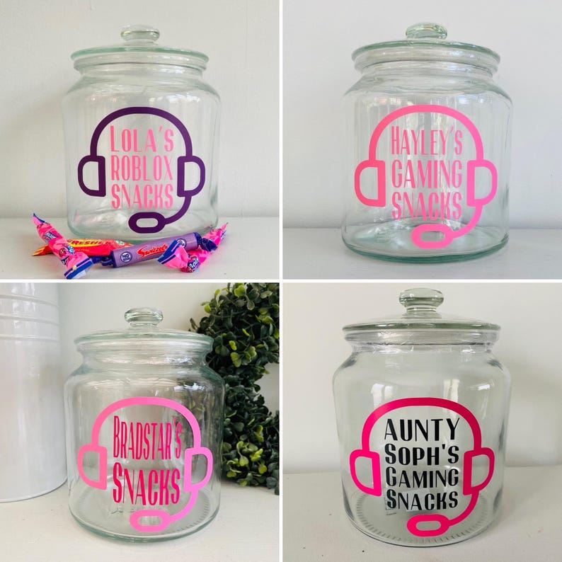 Gaming Snack Jar, Gaming Snacks, Personalised Snack Jar, Kids Snack Jar, Gift For Gamer, birthday gift for teenage boy, teenage boy gifts image 15