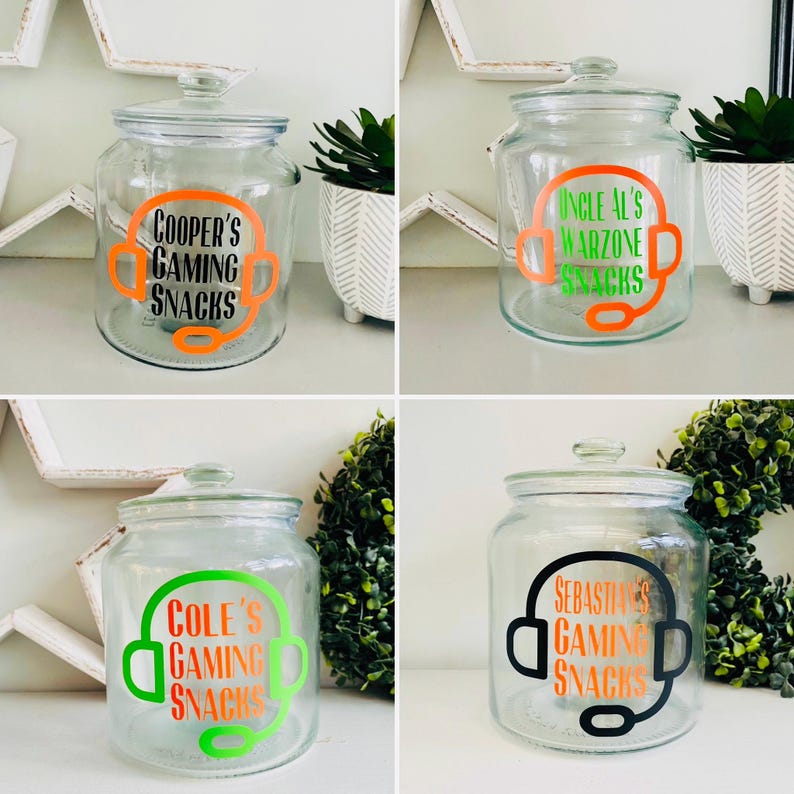 Gaming Snack Jar, Gaming Snacks, Personalised Snack Jar, Kids Snack Jar, Gift For Gamer, birthday gift for teenage boy, teenage boy gifts image 9