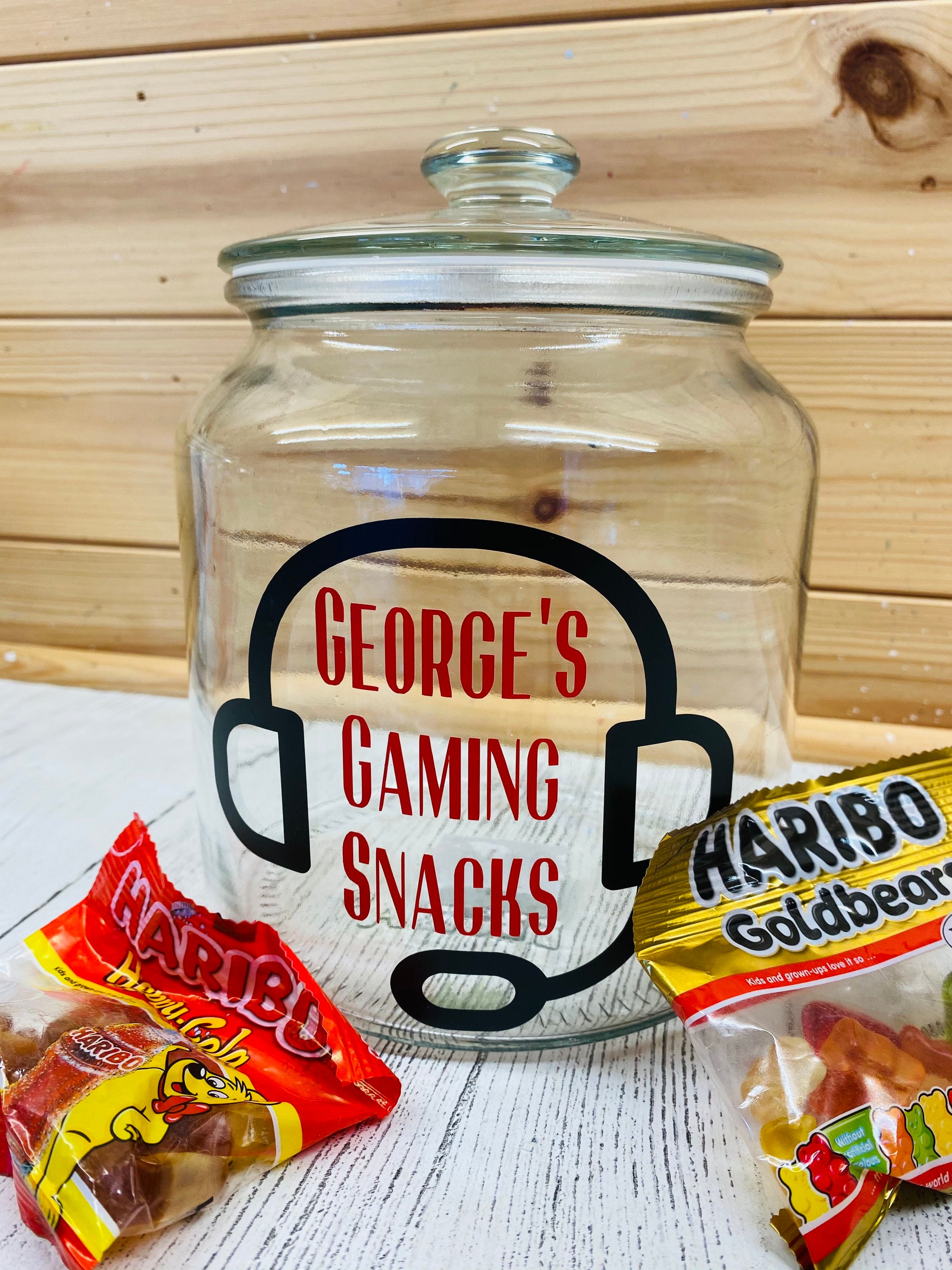 Gaming Snack Jar Gaming Snacks Personalised Snack Jar Kids Etsy UK