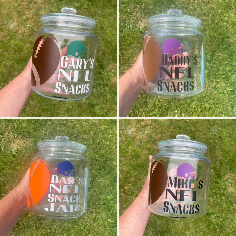 Personalised snack jar, NFL gifts, American football gift, NFL gift idea, personalised Christmas gift, stocking filler teens, Christmas gift image 8
