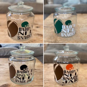 Personalised snack jar, NFL gifts, American football gift, NFL gift idea, personalised Christmas gift, stocking filler teens, Christmas gift image 6