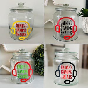 Gaming Snack Jar, Gaming Snacks, Personalised Snack Jar, Kids Snack Jar, Gift For Gamer, birthday gift for teenage boy, teenage boy gifts image 7