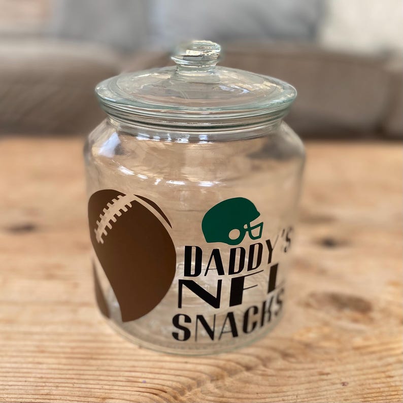 Personalised snack jar, NFL gifts, American football gift, NFL gift idea, personalised Christmas gift, stocking filler teens, Christmas gift image 20