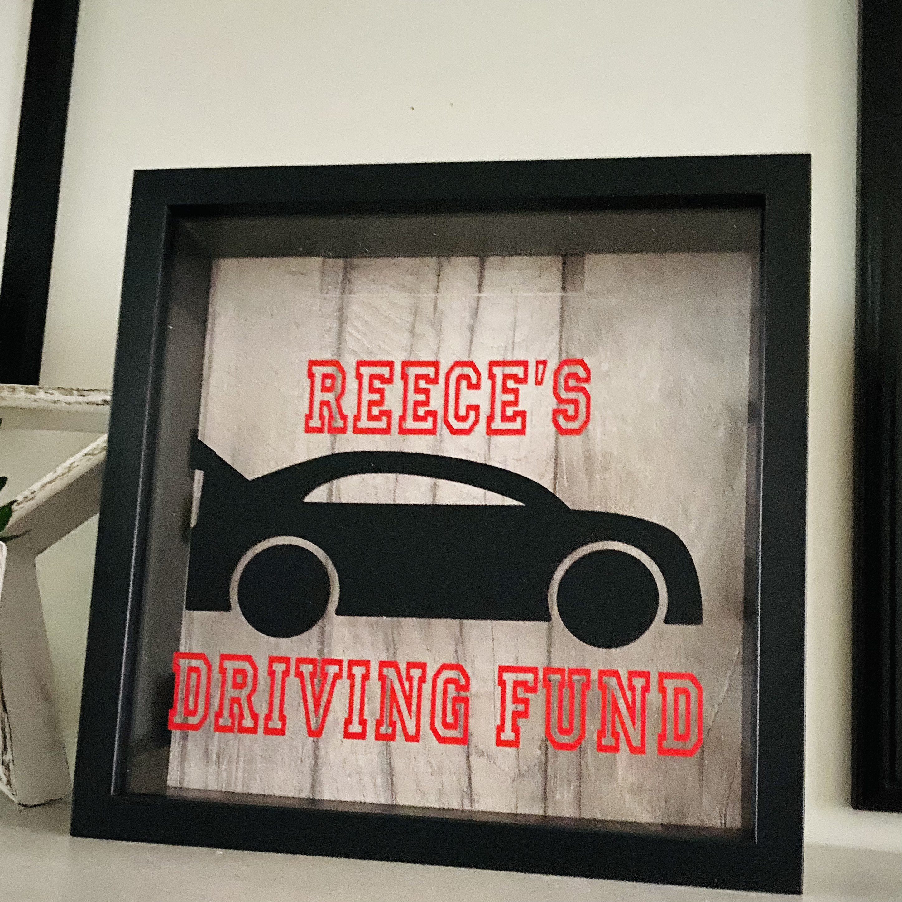 Personalised Money Box Frame Savings Frame Car Savings Etsy UK