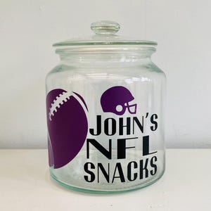 Personalised snack jar, NFL gifts, American football gift, NFL gift idea, personalised Christmas gift, stocking filler teens, Christmas gift image 16