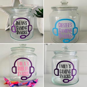 Gaming Snack Jar, Gaming Snacks, Personalised Snack Jar, Kids Snack Jar, Gift For Gamer, birthday gift for teenage boy, teenage boy gifts image 17