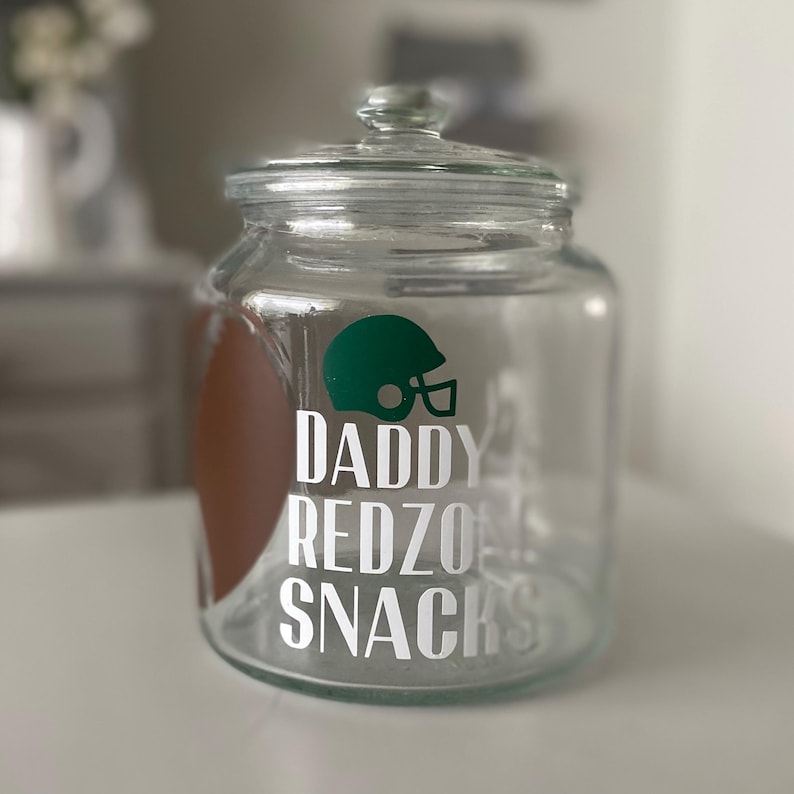 Personalised snack jar, NFL gifts, Patriots gifts for men, American football gift, NFL gift idea, stocking fillers men, Christmas gift for image 2