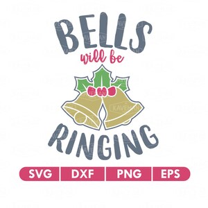 Cloches sera sonnerie Noël SVG Silhouette Cameo Cricut coupe fichier DXF