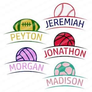 Sports SVG DXF Pack Basketball Football Volleyball Soccer Baseball