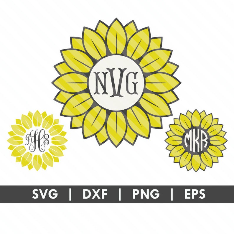 Download Sunflower SVG DXF Silhouette Cameo Cricut Cut File | Etsy