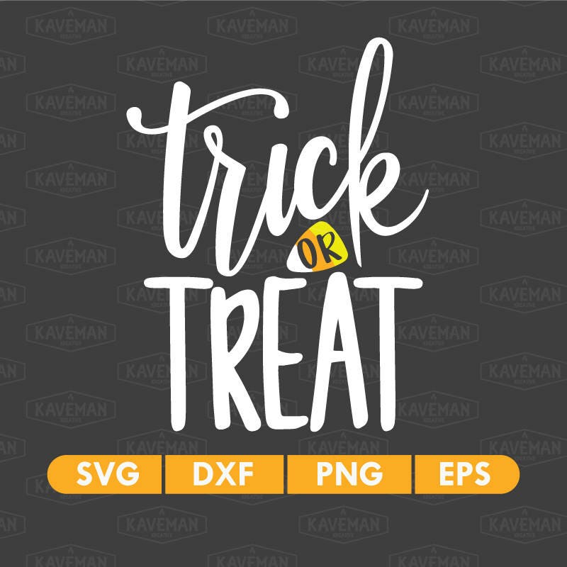 Trick or Treat Halloween SVG DXF Silhouette Cameo Cricut Cut File - Etsy