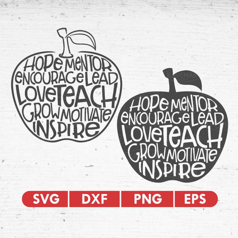 Download Teacher Apple Quotes Word SVG DXF Silhouette Cameo Cricut ...