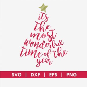 May include: A red and white striped Christmas tree design with the text "it's the most wonderful time of the year".