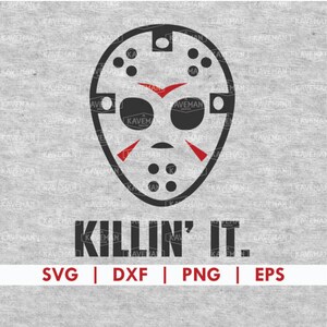 Halloween vrijdag de 13e Jason masker SVG DXF Silhouette cameo Cricut gesneden bestand