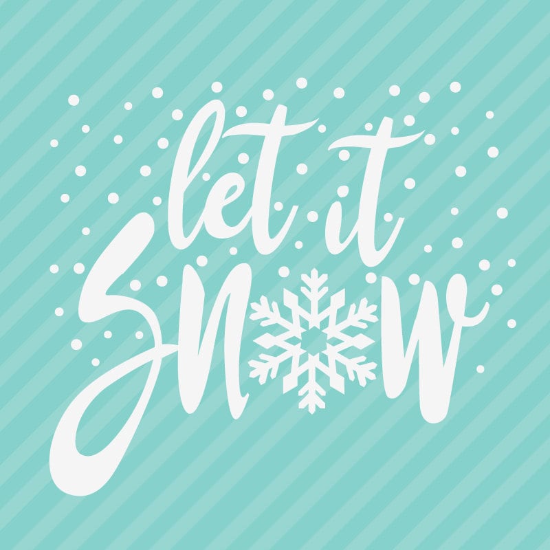 Download Let It Snow Christmas SVG DXF Cut File | Etsy