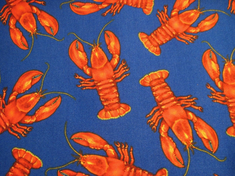 Baby/toddler full coverage lobster bib with red lobsters on Etsy