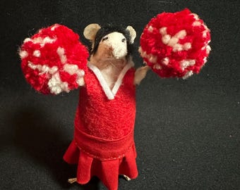 Taxidermied Cheerleader Mouse