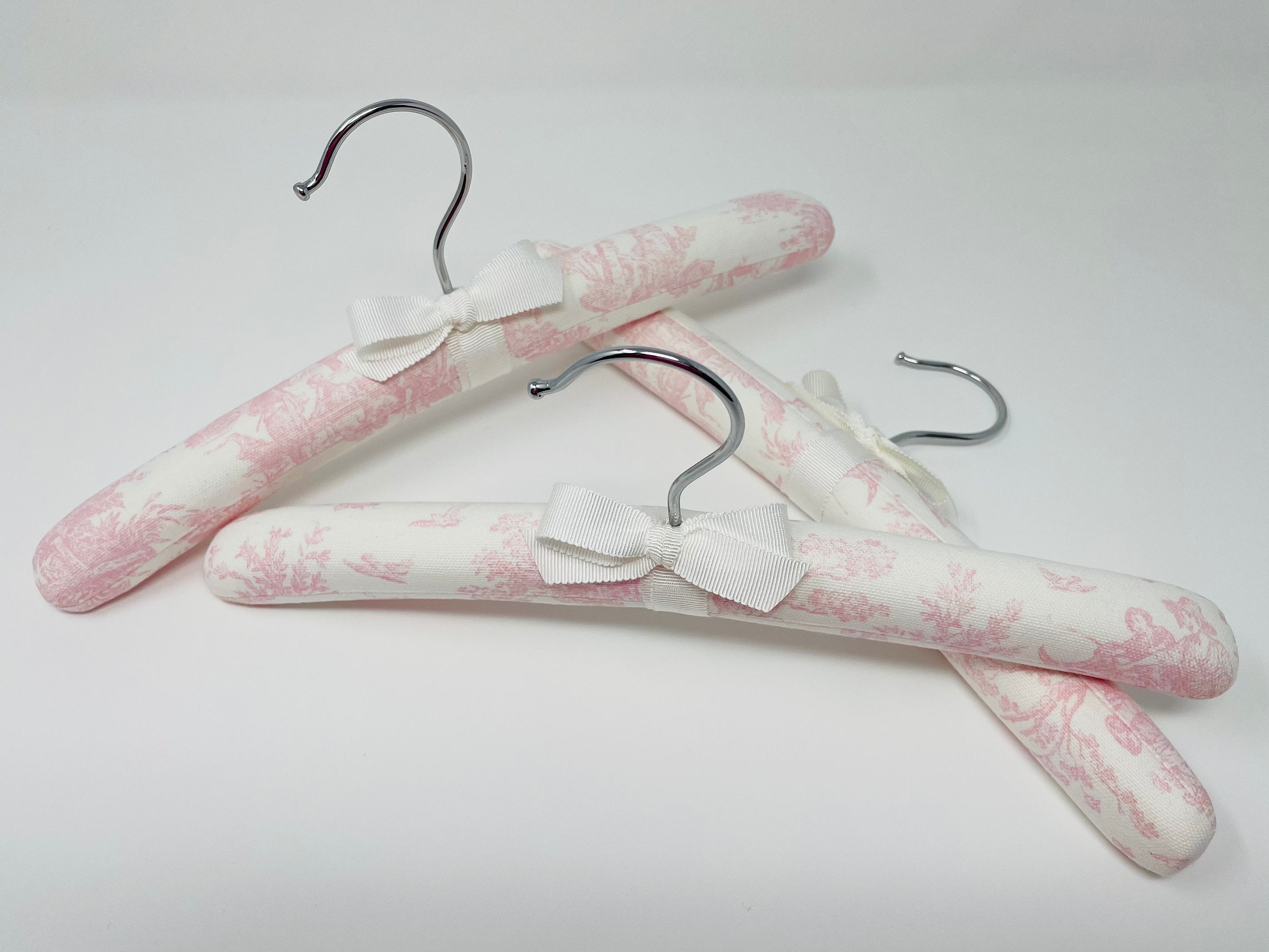 Pink Toile Hangers Baby Hangers Padded Hangers Pink Toile 