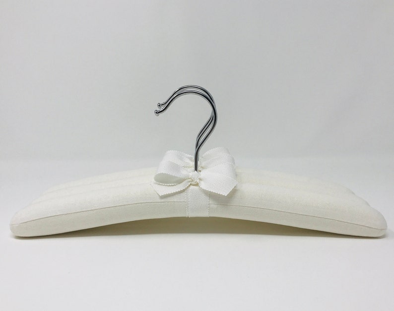 Baby Hangers Ivory Linen Padded Hangers Ivory Hangers Baby Etsy