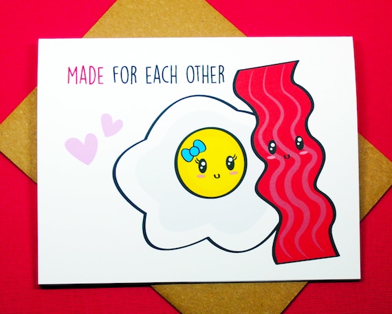 Breakfast Card Were In This Together Greeting Card Anniversary Card Bacon and Eggs Anniversary Gift Happy Anniversary Card For Husband