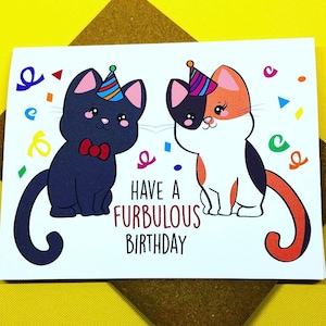 Have A Furbulous Birthday Cat Lover Funny Happy Birthday Greeting Card