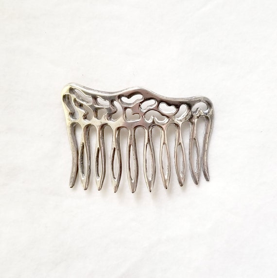 Vintage Ornamental Mexican Sterling Silver Hair Comb Or Etsy