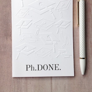 Phd graduation card / Funny doctorate graduation card / Doctoral dissertation defense gift / PhDone, Ph Done