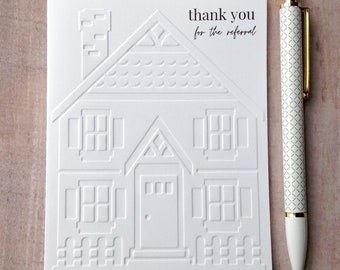 Set of 10 referral thank you cards for realtors / Real estate marketing