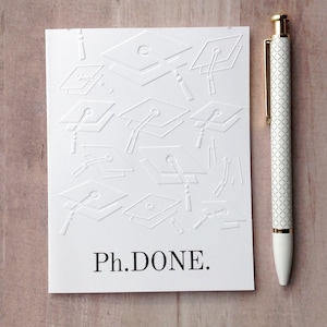 Phd graduation card / Funny doctorate graduation card / Doctoral dissertation defense gift / PhDone, Ph Done