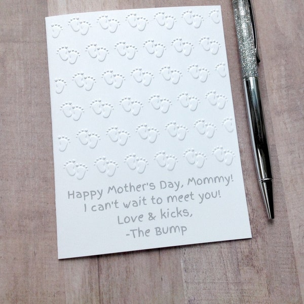 Customizeable Mother's Day card from the bump for mommy to be / Funny card for pregnant mom from unborn baby / Personalized mom to be gift