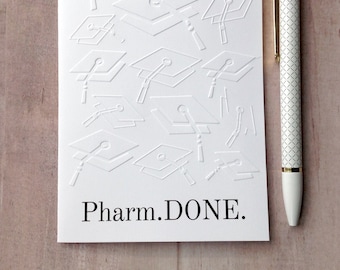 Pharmacy school graduation card / Funny congratulations card for new pharmacist Pharm.D. / PharmD gift, Pharm.Done. / Doctor of pharmacy