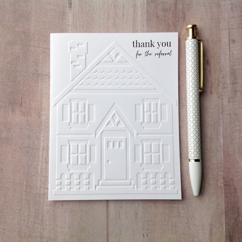Set of 10 Referral Thank You Cards for Realtors / Real Estate Etsy