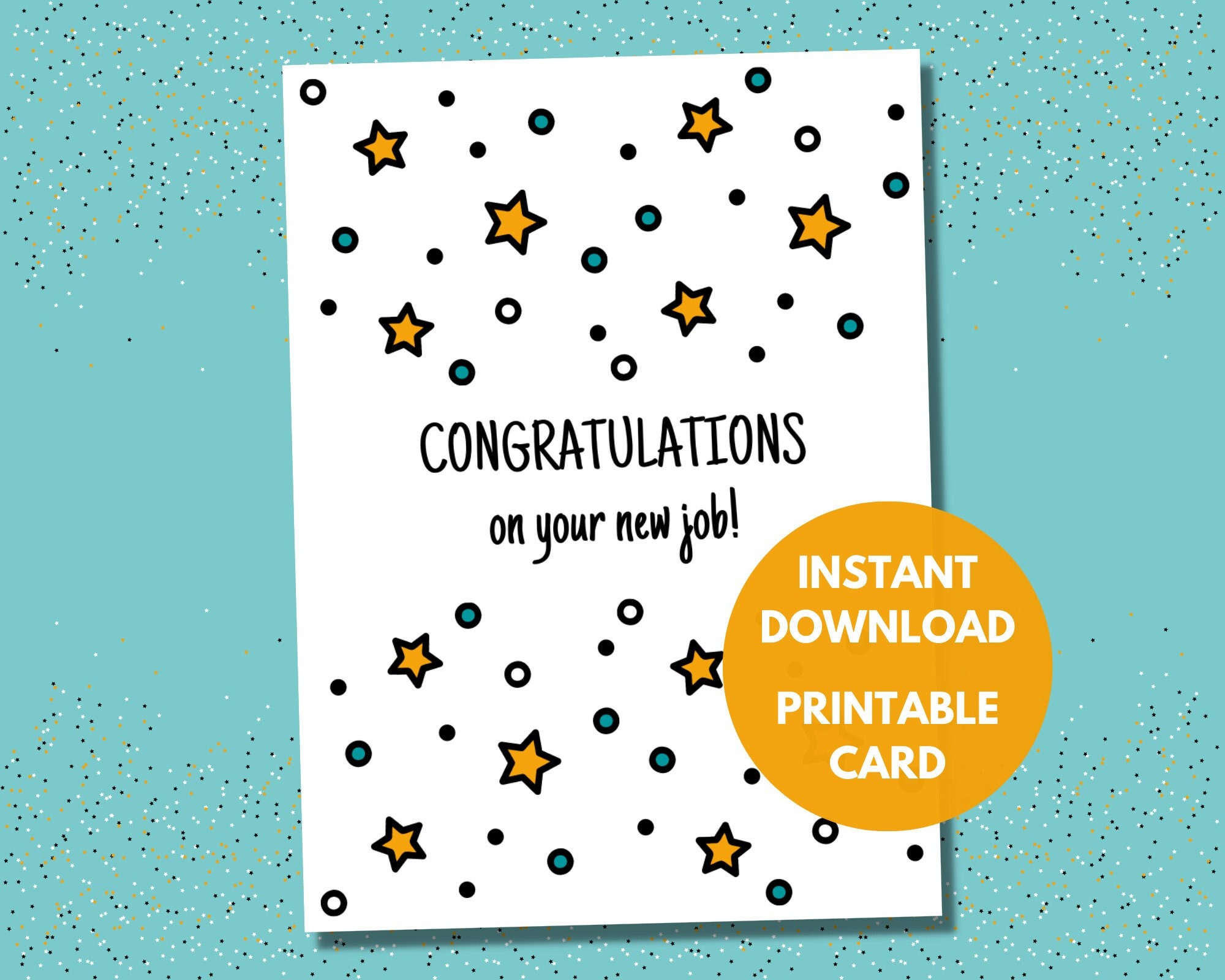 Printable New Job Congratulations Card / Instant Download Pdf - Etsy UK