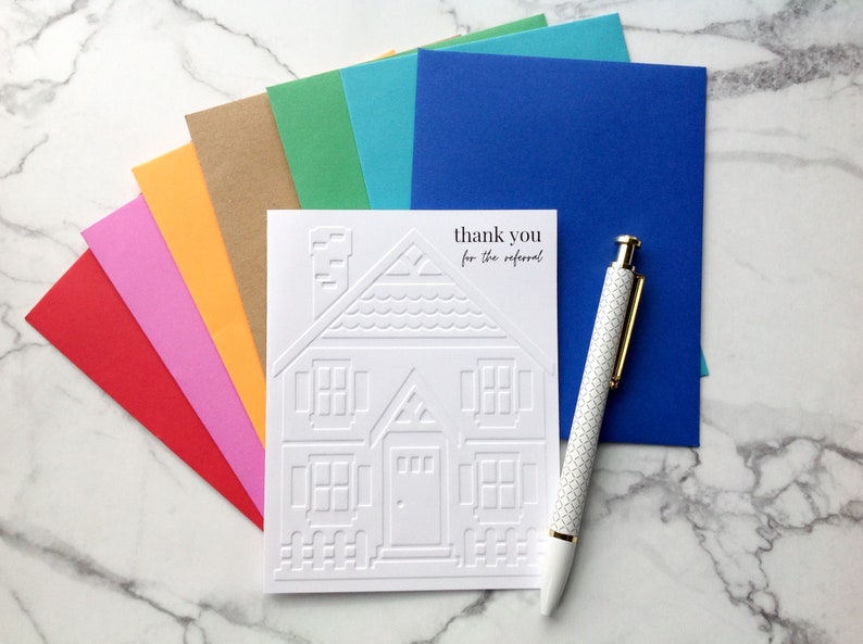 Set of 10 Referral Thank You Cards for Realtors / Real Estate Etsy