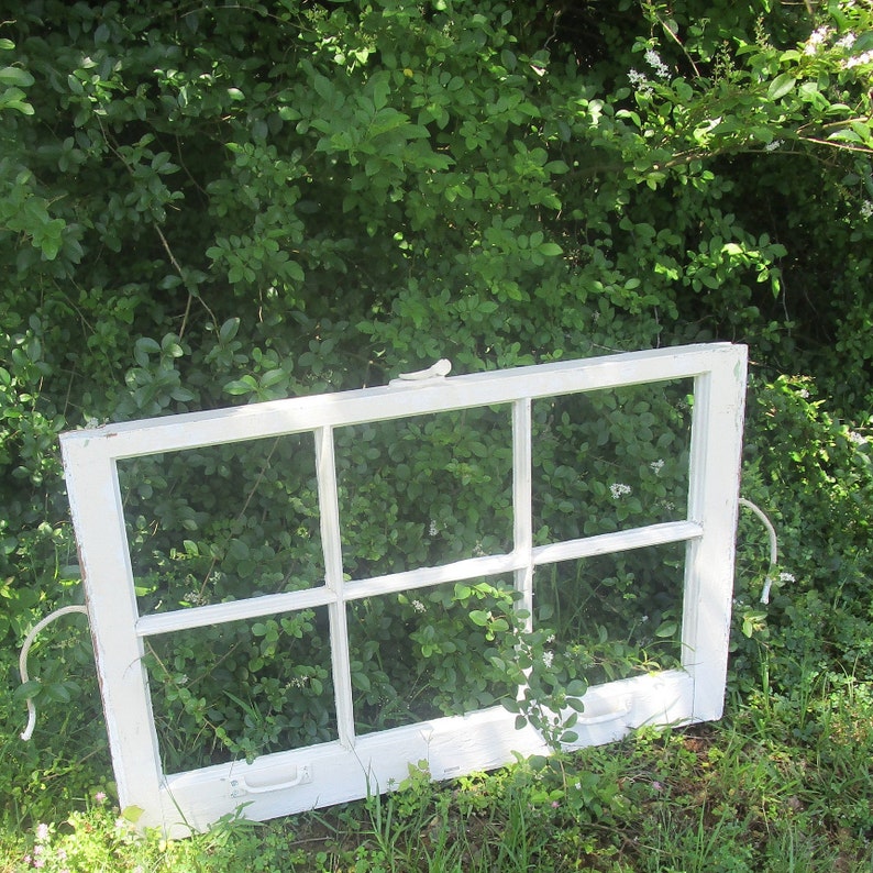 farmhouse vintage 6 pane 32x20 wood window sash frame distressed rustic chic pinterest wedding picture frame 251 32x20 frame