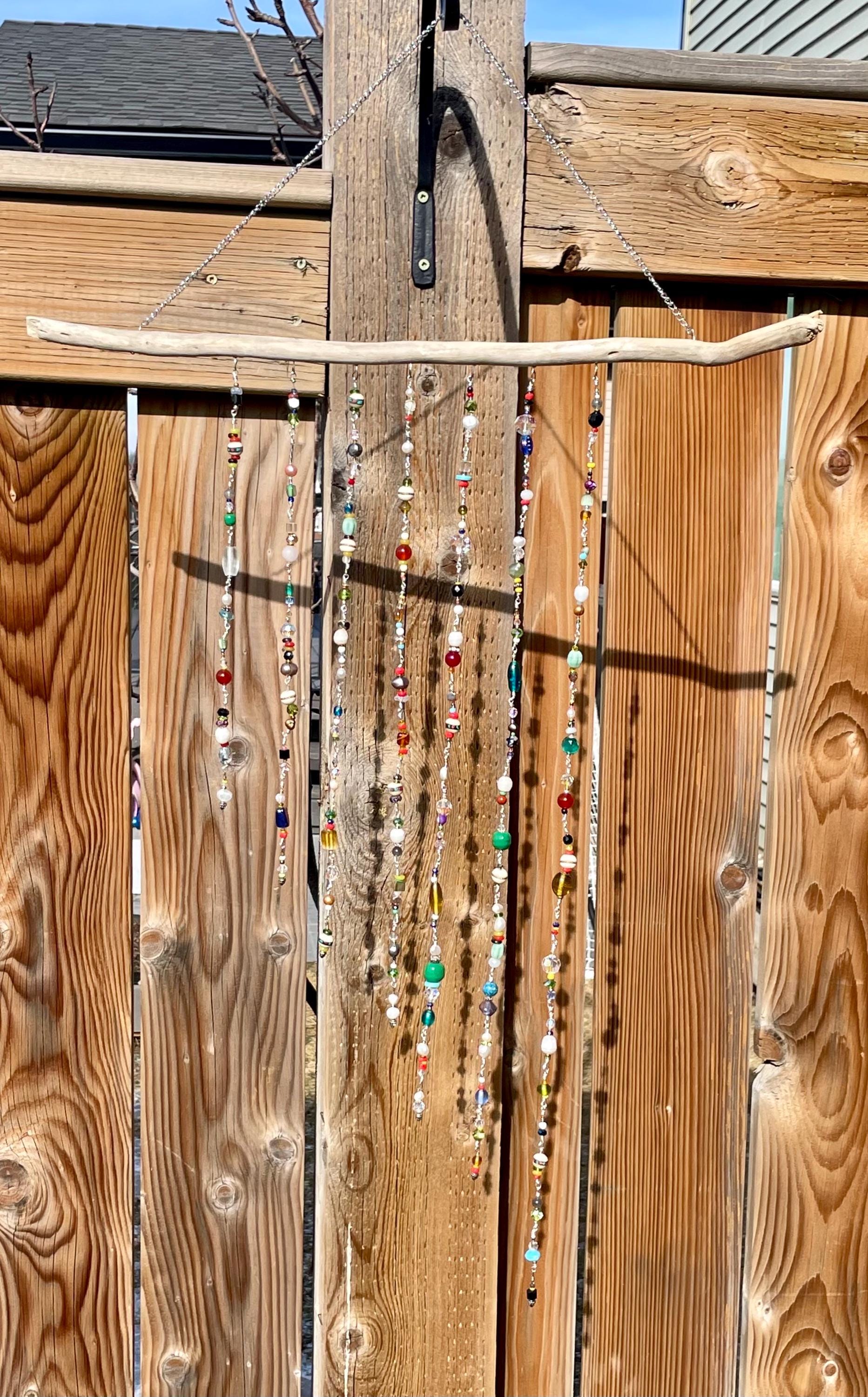 Beaded Sun Catcher, Boho Beaded, Beaded Curtain, Handmade.