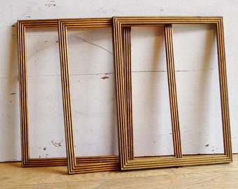3 vintage picture frames 12 x 10 wooden frames photo frame wall art frames rectangular frames gold vintage 70s