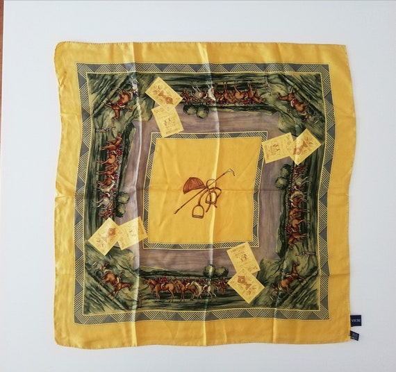 Silk scarf vintage womens scarf head scarf neck VI