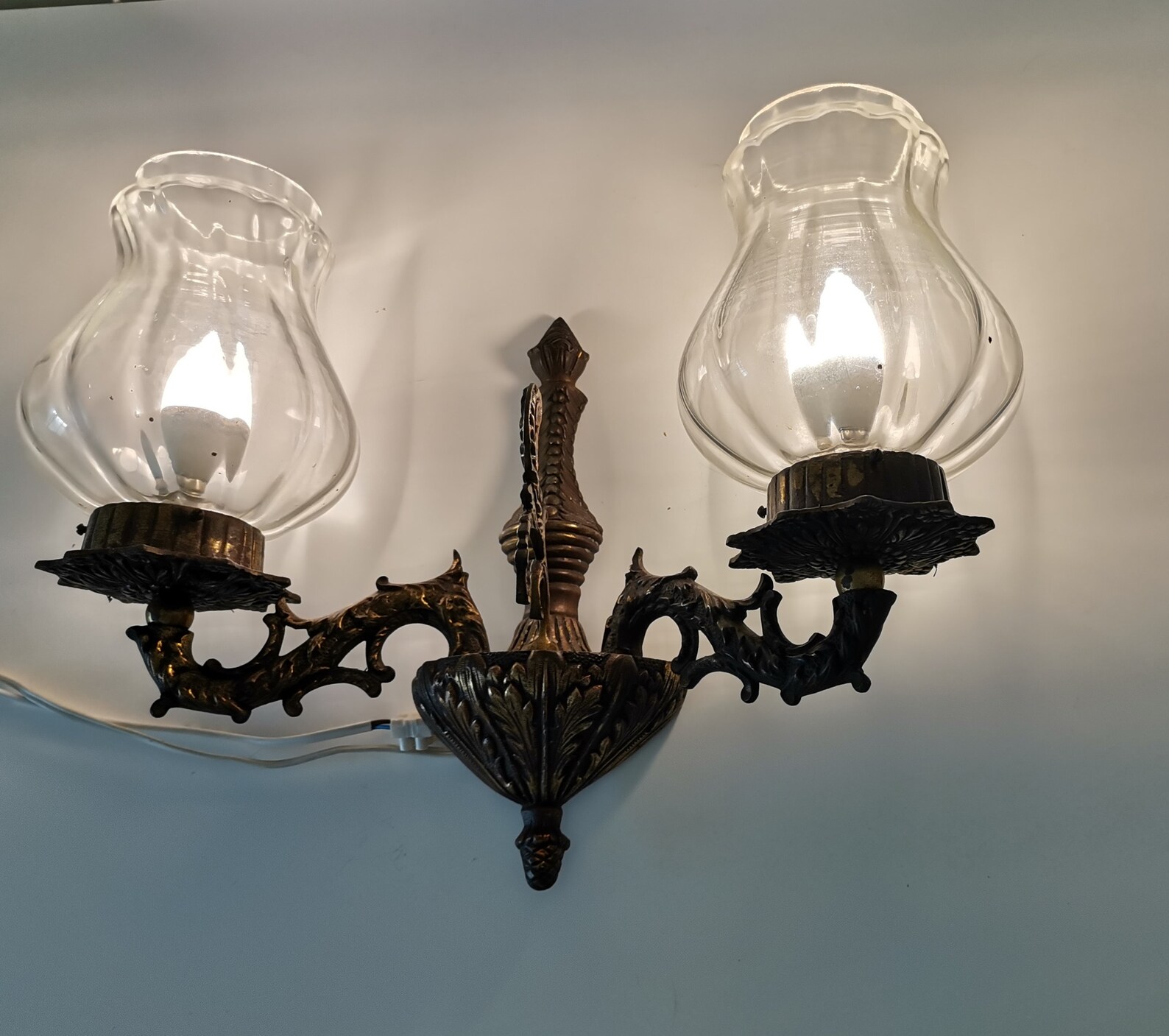 PAIR Lámpara de pared antigua lámpara de pared de bronce Etsy España